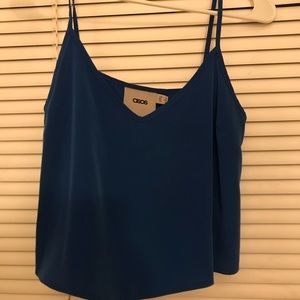 Blue Asos crop top